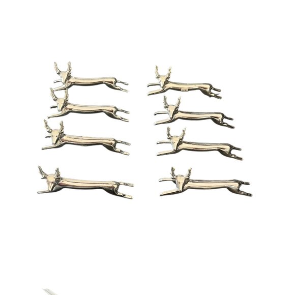 Cutlery Rest 8 pcs Spoon Rest Chopstick Holder Polished Zinc Alloy Deer Shaped - Picture 8 of 12